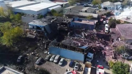 Patlamanın Yaşandığı Boya Fabrikası Havadan Görüntülendi