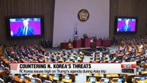 U.S. President Donald Trump addresses South Korea's National Assembly