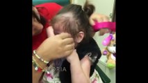 Organ nakli sonrası gözleri ilk defa gören minik bebeğin sevinci