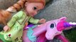 Frozen Elsa and Anna Toddlers Ride a Unicorn! With Little Mermaid Ariel Toddler and more!