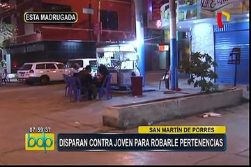 SMP: joven queda gravemente herido tras resistirse al robo de sus pertenencias