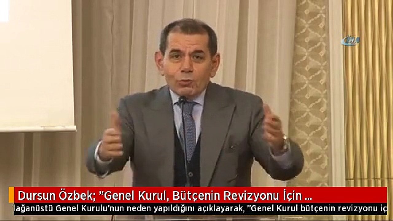 Dursun Özbek: "Genel Kurul, Bütçenin Revizyonu İçin Yapılacaktır" -2-