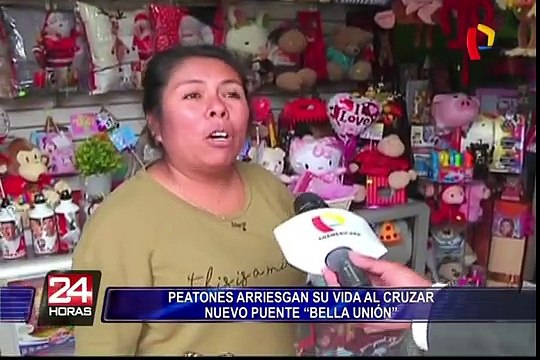 Vecinos de Cercado de Lima y SMP arriesgan su vida al cruzar nuevo puente Bella Unión