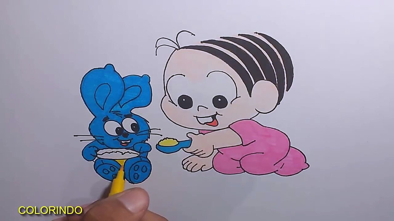 Turma da Mônica bebe completo português desenho Monica Cebolinha Magali e Cascão toma banho 2016