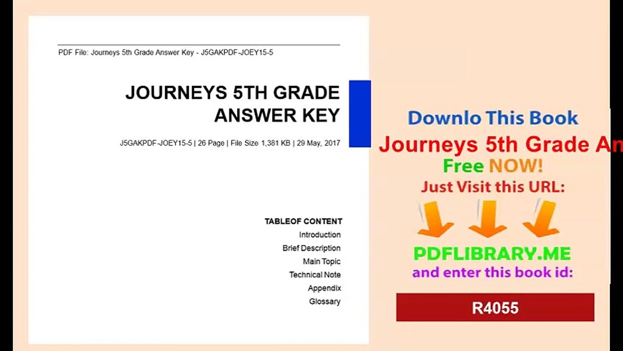 [PDF] Journeys 5th Grade Answer Key [D0WNL04D]