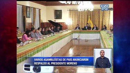 Varios asambleístas de Pais anunciaron respaldo al presidente Moreno
