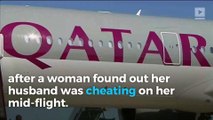 Plane diverted after woman catches her husband cheating