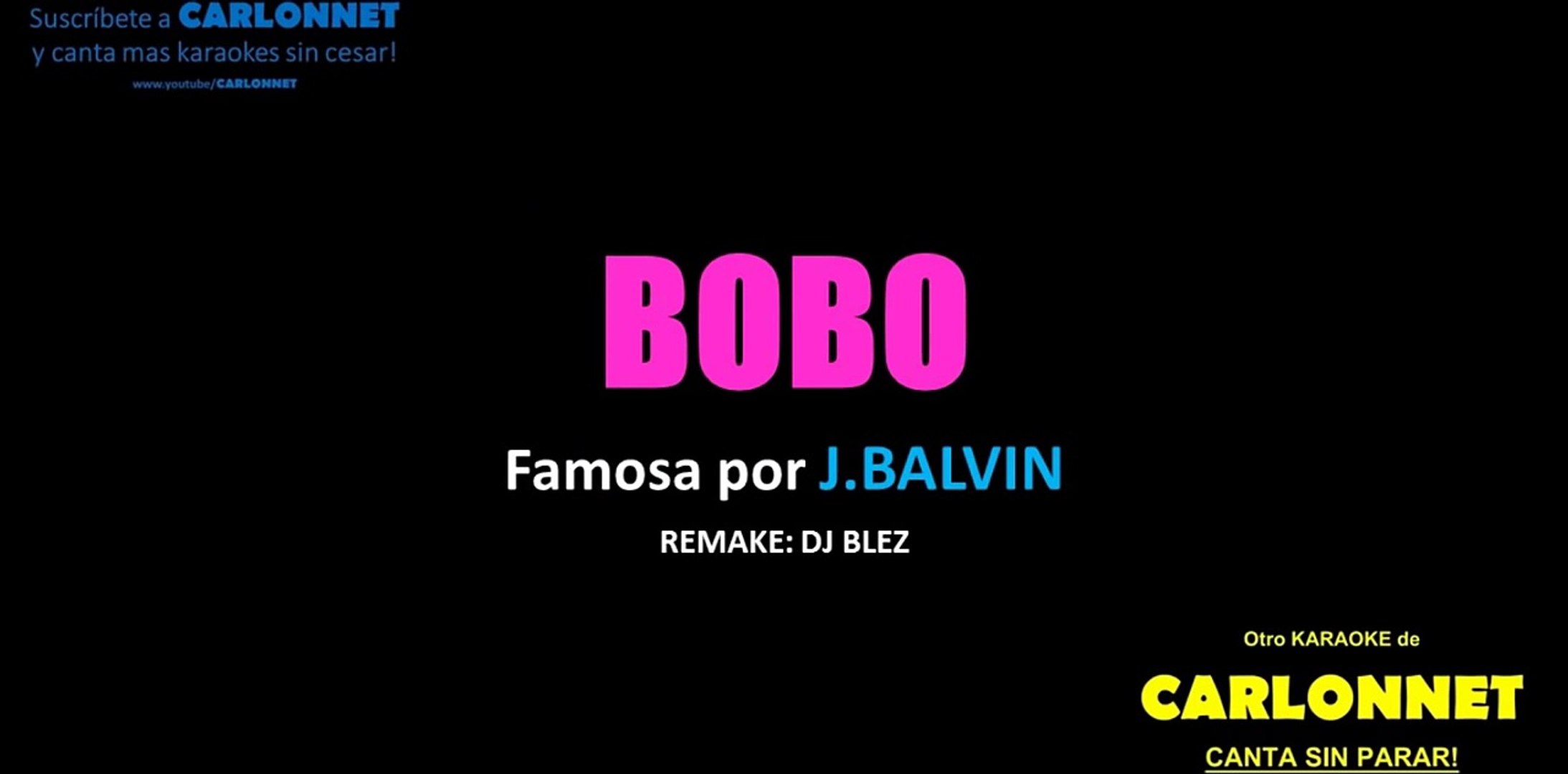 ⁣Bobo - J Balvin (Karaoke)