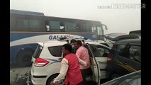 Live Yamuna expressway the accident on highway speeds driving 16 cars