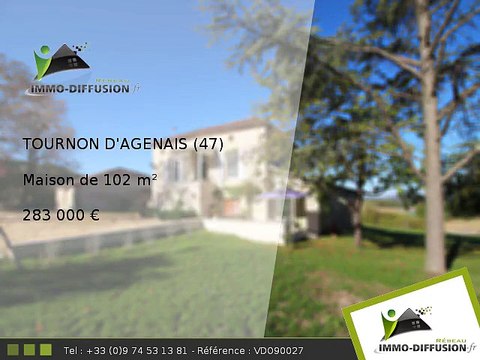 Maison A vendre Tournon d'agenais 102m2 - 283 000 Euros
