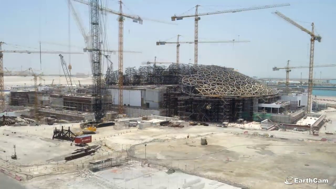 Time-lapse de construction du Louvre à Abu Dhabi par l'architecte Jean Nouvel