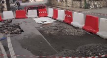 Carinaro (CE) - Maltempo, i danni di via Piave e via Trieste (08.11.17)