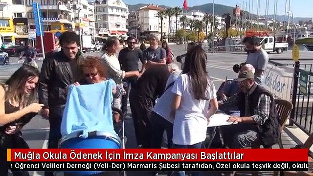Muğla Okula Ödenek İçin İmza Kampanyası Başlattılar