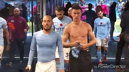 Arsenal's Laurent Koscielny swaps SHORTS with Manchester City star David Silva after clash
