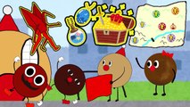 ★ちょこぱんストーリー第９話★ 宝探しの冒険へレッツゴー！！ って、い、イノシシぃぃいい！？ ちょこぱんくん こげぱんくん あんこちゃん チョコレート Animation For