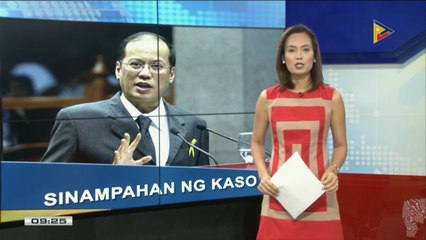 Ex-Pres. Aquino, sinampahan ng kaso sa Sandiganbayan