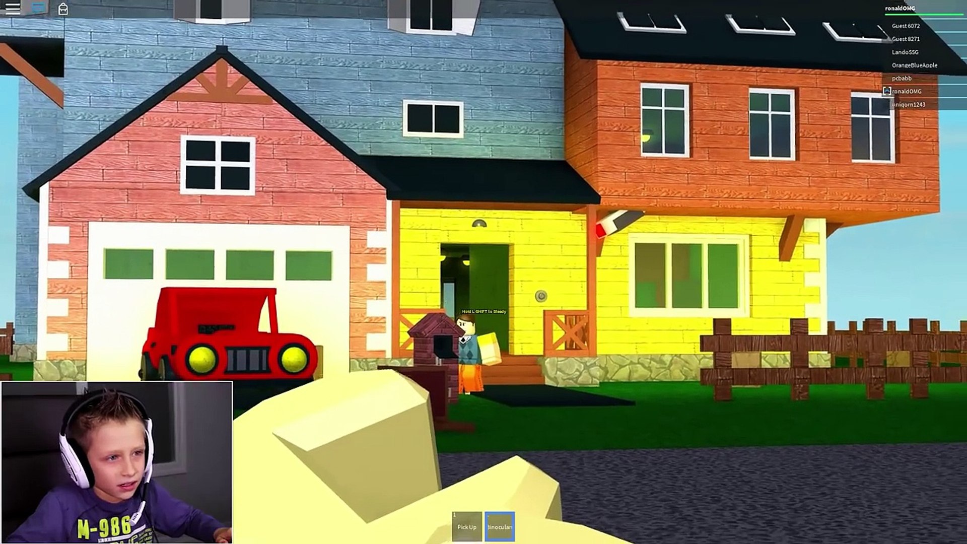 Ronald Playing Roblox Hello Neighbor