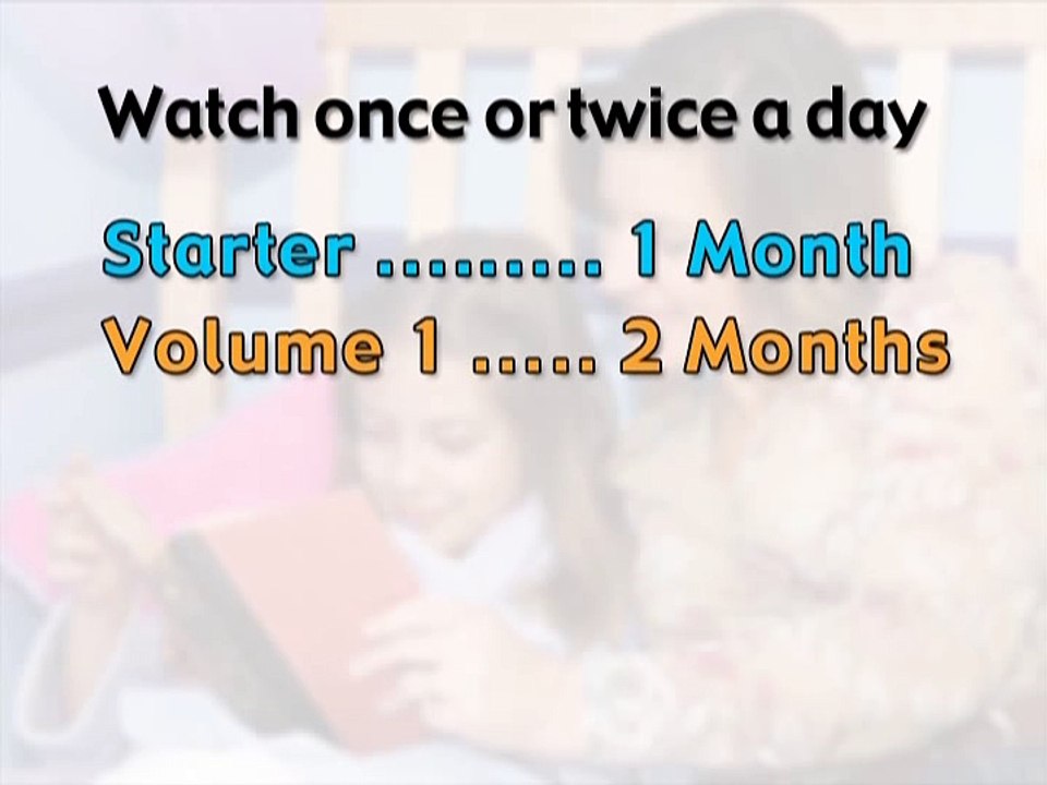 Your Baby Can Read Viewing Schedule