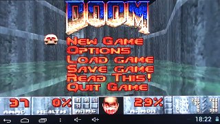 Playing DOOM GLES on Android. badly!