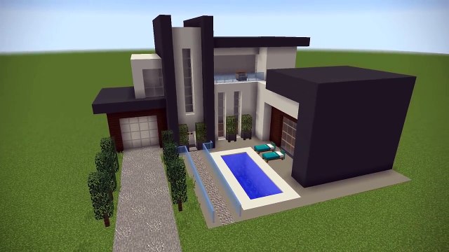Minecraft Easy Modern House / Mansion Tutorial #5