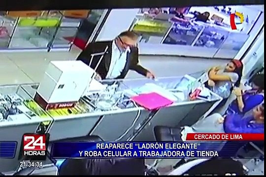 Cercado de Lima: ‘ladrón elegante’ vuelve a robar un nuevo celular