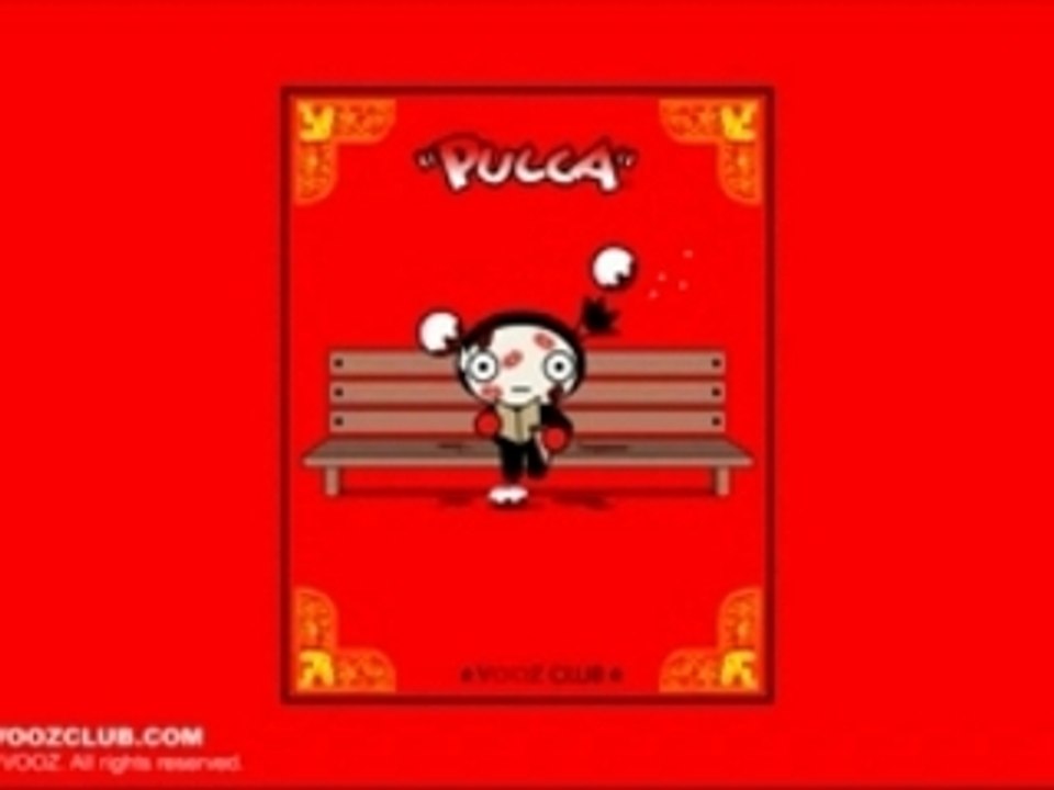 Pucca kissing with ice cream