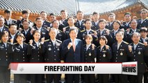 PM Lee delivers words of encouragement to firefighters