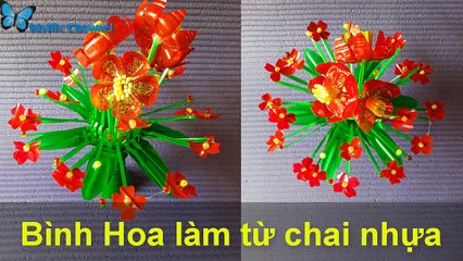 Descargar video: Bình Hoa làm từ chai nhựa| Vase made from plastic bottle| Reuse| DIY recycling