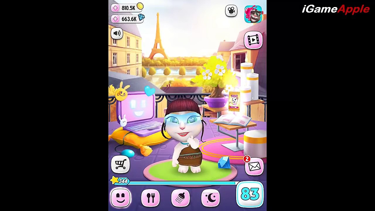 My Talking Angela Native American Makeover Cute Ponytail Hairstyle Gameplay for Kids HD