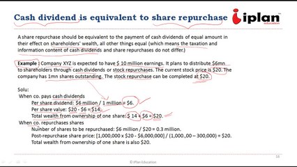 CFA Level 1_ Corporate Finance - Dividends and Share Repurchases_ Basics LOS 39