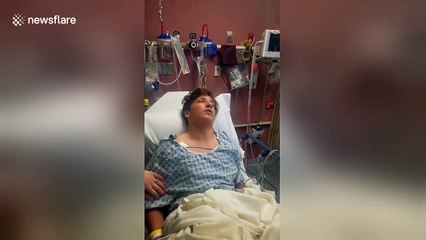 13-year-old raving after waking up from anaesthesia