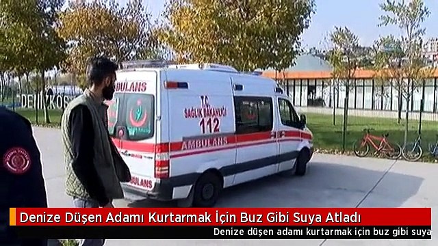 Denize Düşen Adamı Kurtarmak İçin Buz Gibi Suya Atladı