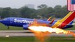 Southwest flight grounded after wing catches fire before takeoff - TomoNews