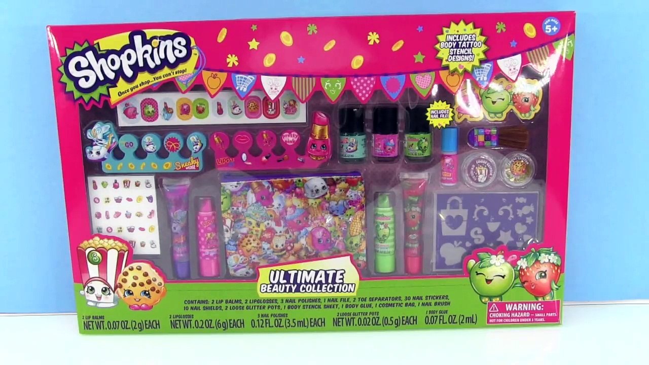 NEW Shopkins Ultimate Beauty Collection Shopkins Nail Polish Lip Gloss | Awesome Toys TV