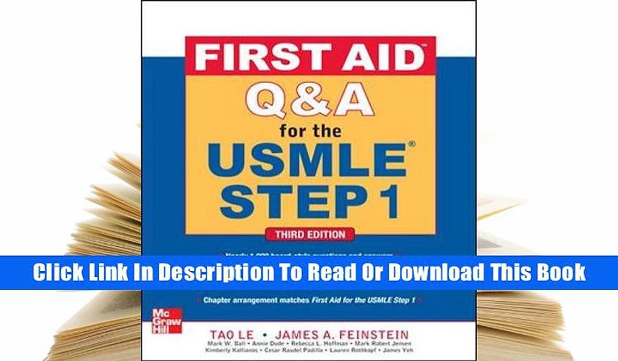 eBook [Download] First Aid Q&A for the USMLE Step 1, Third Edition (First Aid Usmle) Full Download