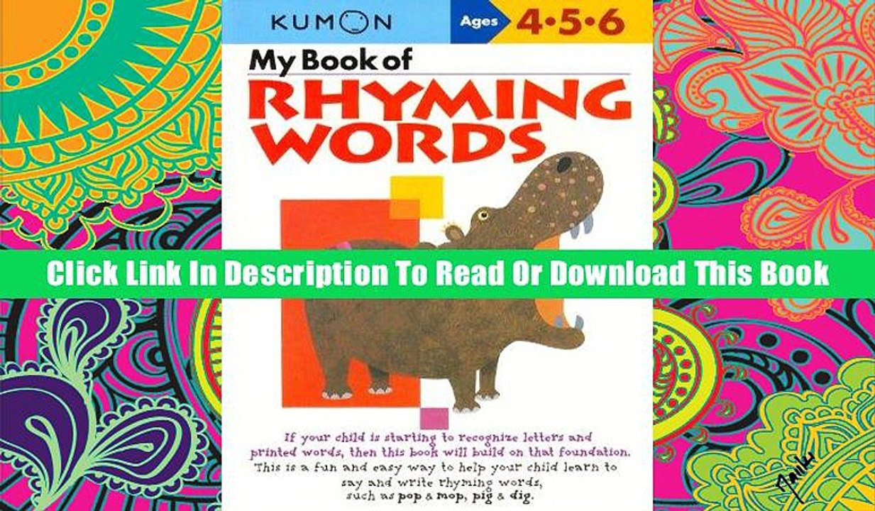 Book Download My Book Of Rhyming Words (Kumon Workbooks) Popular Download Mobi Online