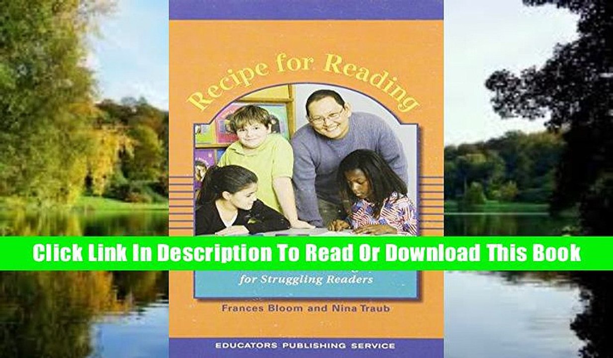 Books Read Recipe for Reading: Intervention Strategies for Struggling Readers Popular Download