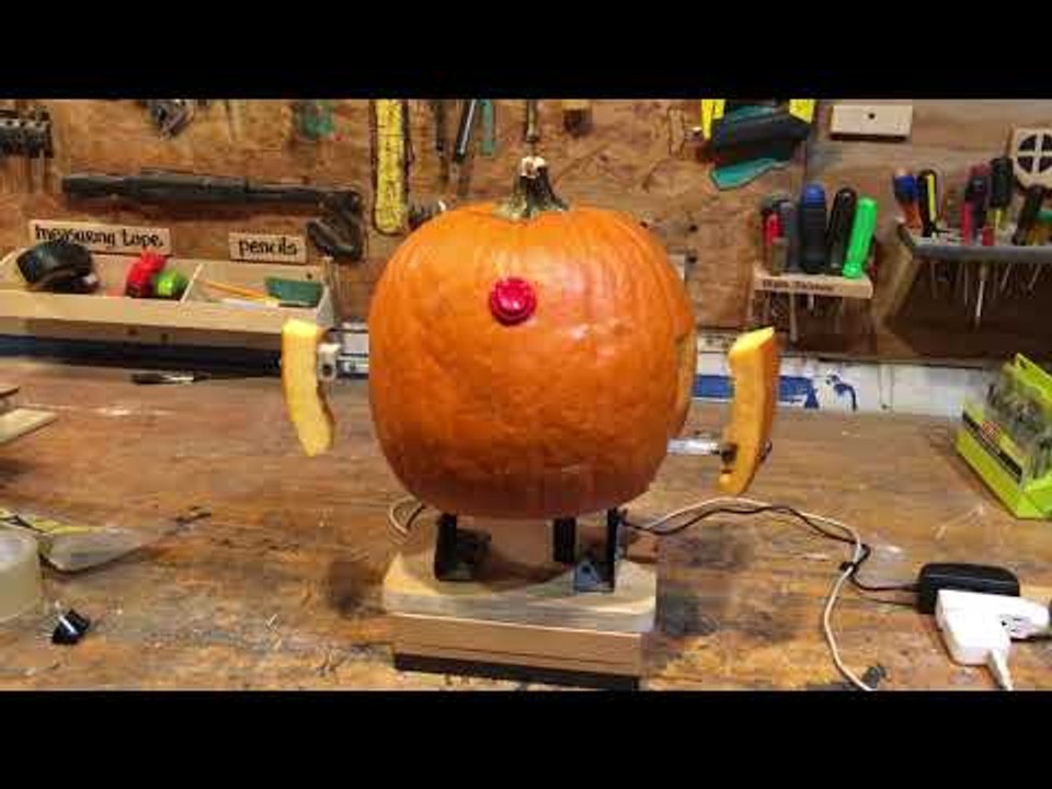 Creative Friends Build Pumpkin Robot for Halloween