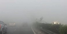 Dangerous Driving Conditions in New Delhi as Smog Creates Near Zero Visibility