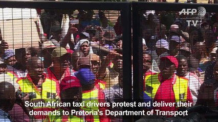 Taxi operators protest at the Union Buildings in Pretoria