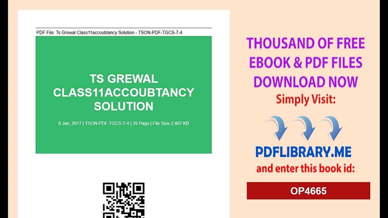 Ts Grewal Class11accoubtancy Solution