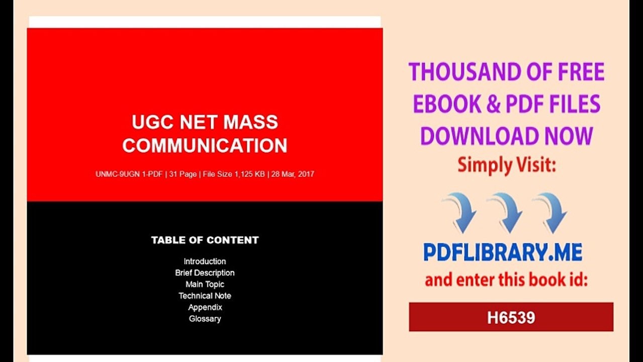 Ugc Net Mass Communication
