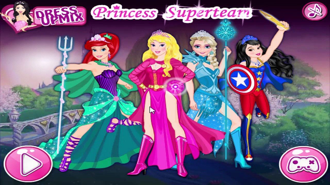 Ariel, Cinderella, Elsa and Snow White Dress Up Game HD Princess Superteam Vídeo Dailymotion