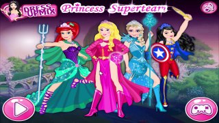 Ariel, Cinderella, Elsa and Snow White Dress Up Game HD - Princess Superteam