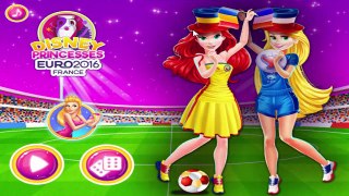 Disney Princess Ariel and Rapunzel On EURO 2016 France! Video Game For Kids!