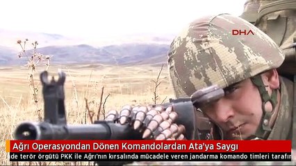Ağrı Operasyondan Dönen Komandolardan Ata'ya Saygı