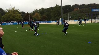 Coordinate exercise with sprints at Schalke