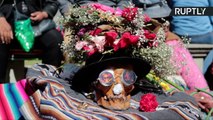 People Mourn Dead Relatives By Dressing Up Real Human Skulls for ‘Day of the Natitas’