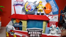 Blades to the Rescue!! Transformers Rescue Bots Garage Fire, Dinosaur Attack, LOTS OF TRANSFORMERS
