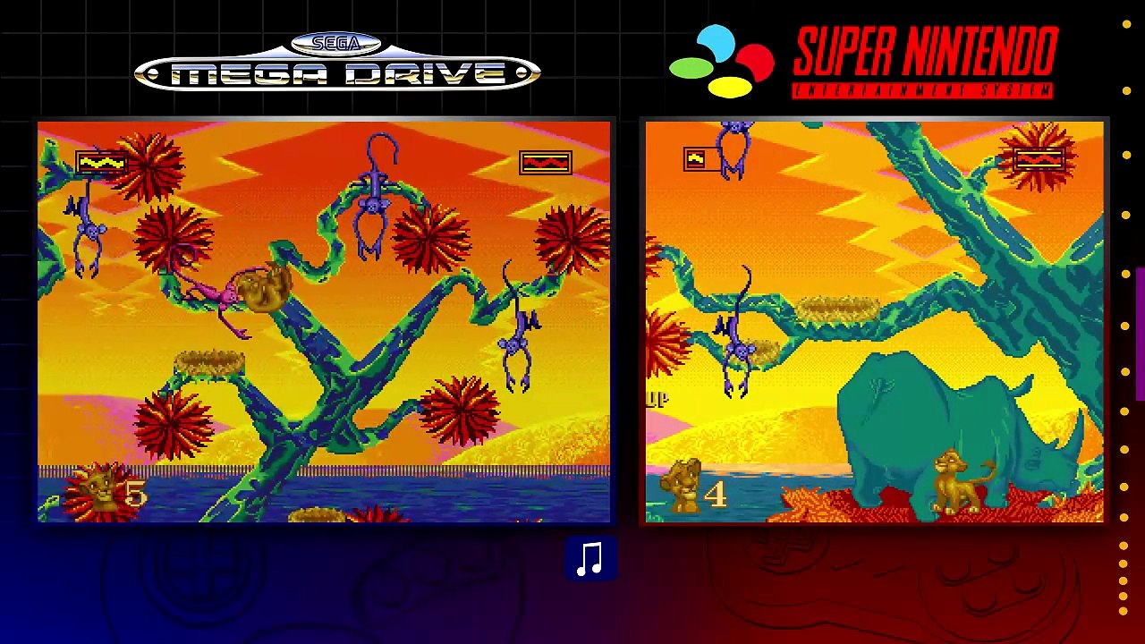 The Lion King | Mega Drive & SNES | Comparison - Dual Longplay